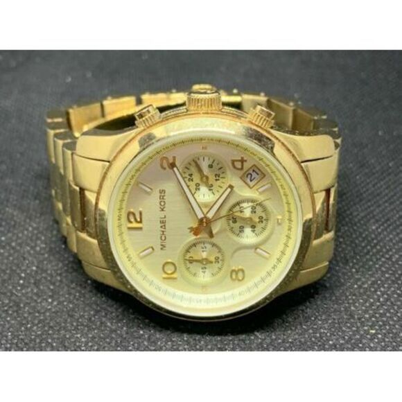 Michael Kors MK5055 Women's Watch Quartz 37mm Stainless Steel Bracelet Gold B286 - Picture 1 of 9